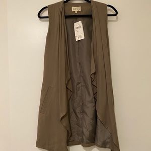 Long vest cardigan